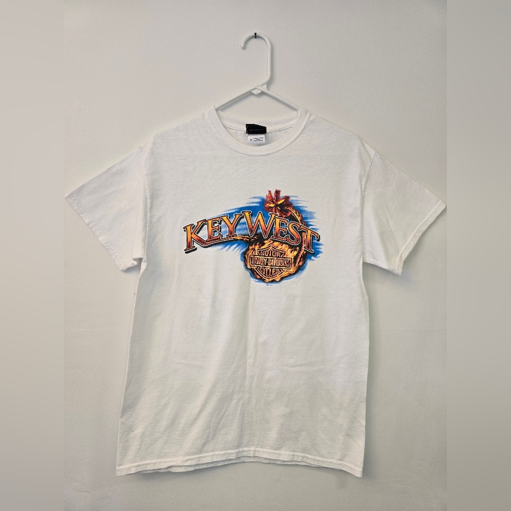 Harley Davidson White Key West Graphic T-Shirt
